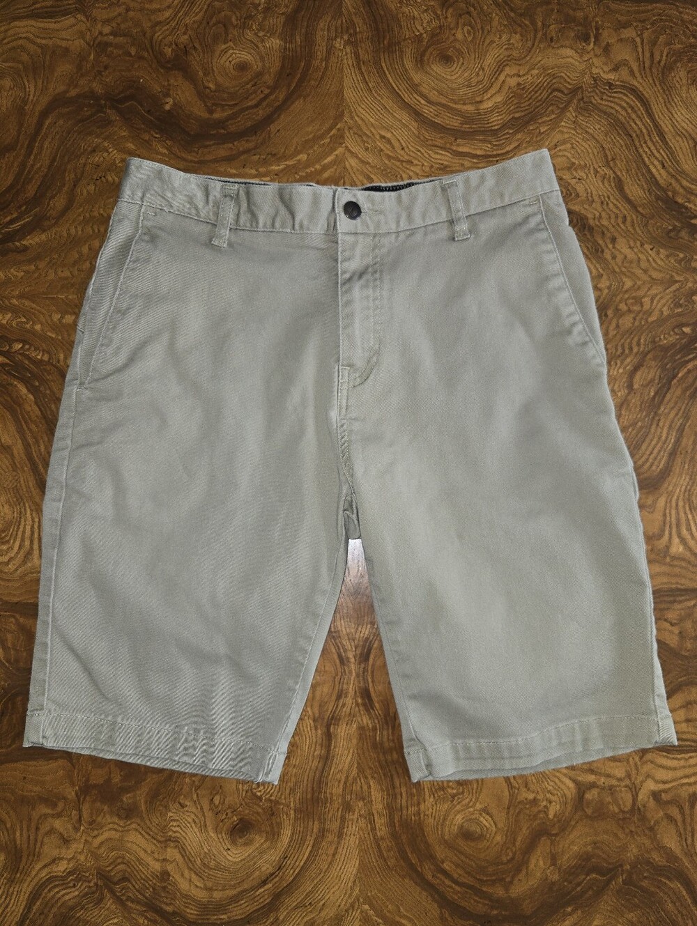 Volcom Vmonty Stretch Chino Skate Shorts Khaki Mens Size 30